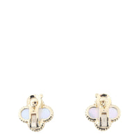 Van Cleef & Arpels Vintage Alhambra Mother of Pearl 18k Yellow Gold Earrings