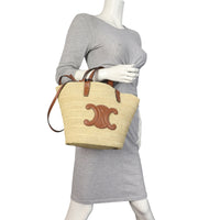 Celine Classic Panier Raffia Tote Teen