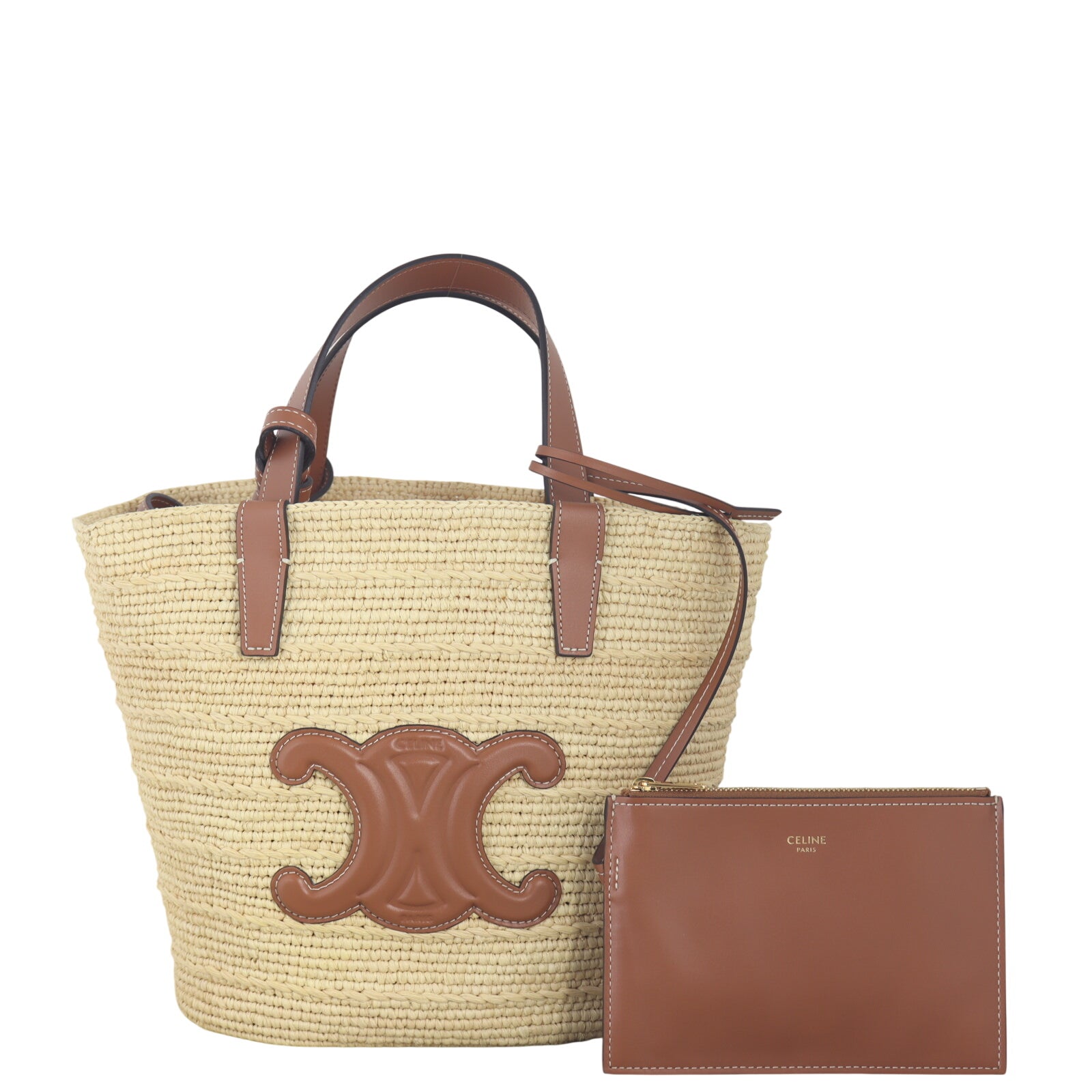 Celine Classic Panier Raffia Tote Teen