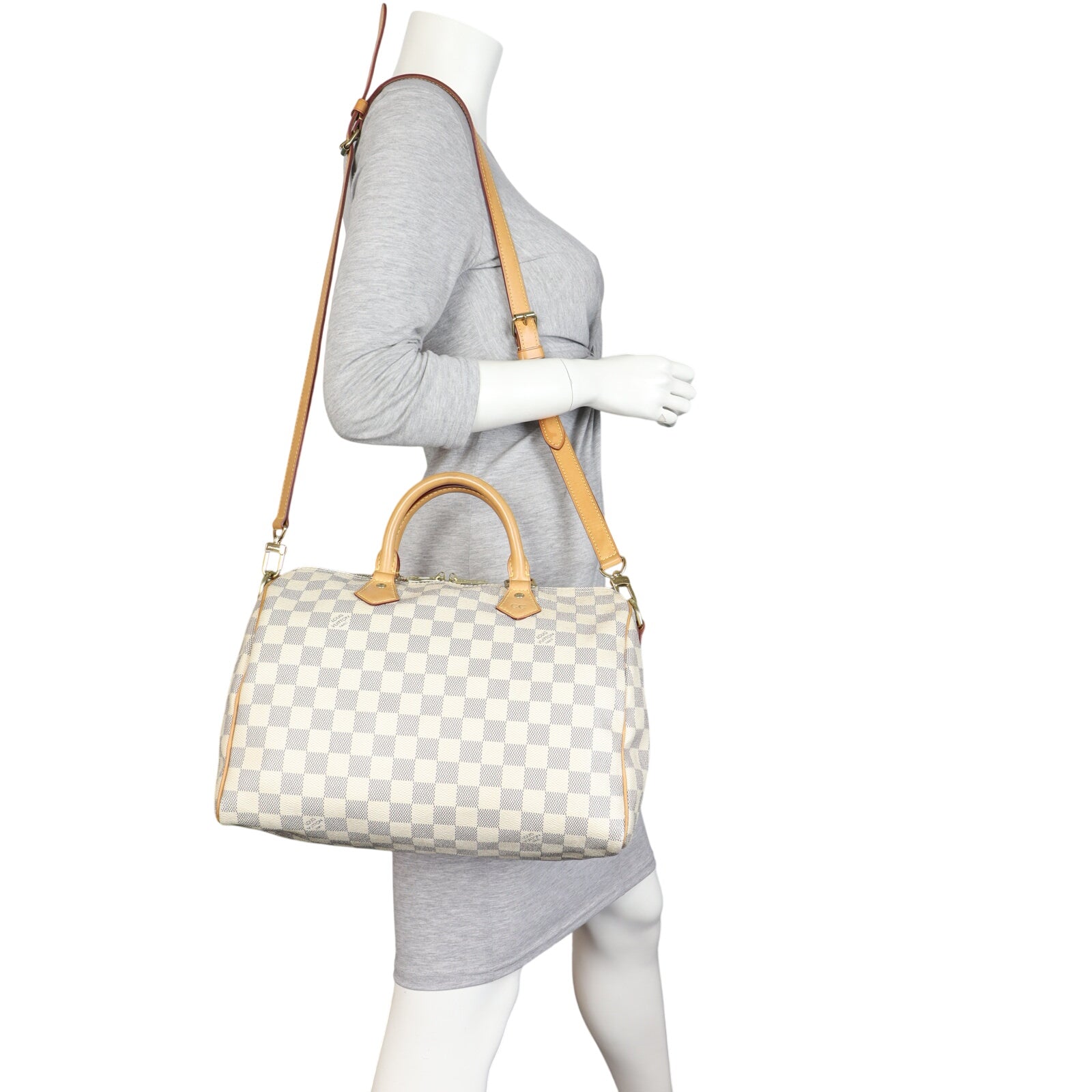 Louis Vuitton Speedy 30 Bandouliere Damier Azur