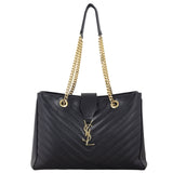 Saint Laurent Chevron Shopping Tote