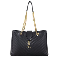 Saint Laurent Chevron Shopping Tote