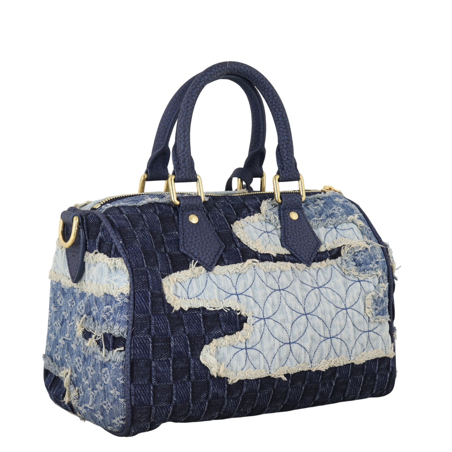 Louis Vuitton Speedy 25 Bandouliere Denim Patch