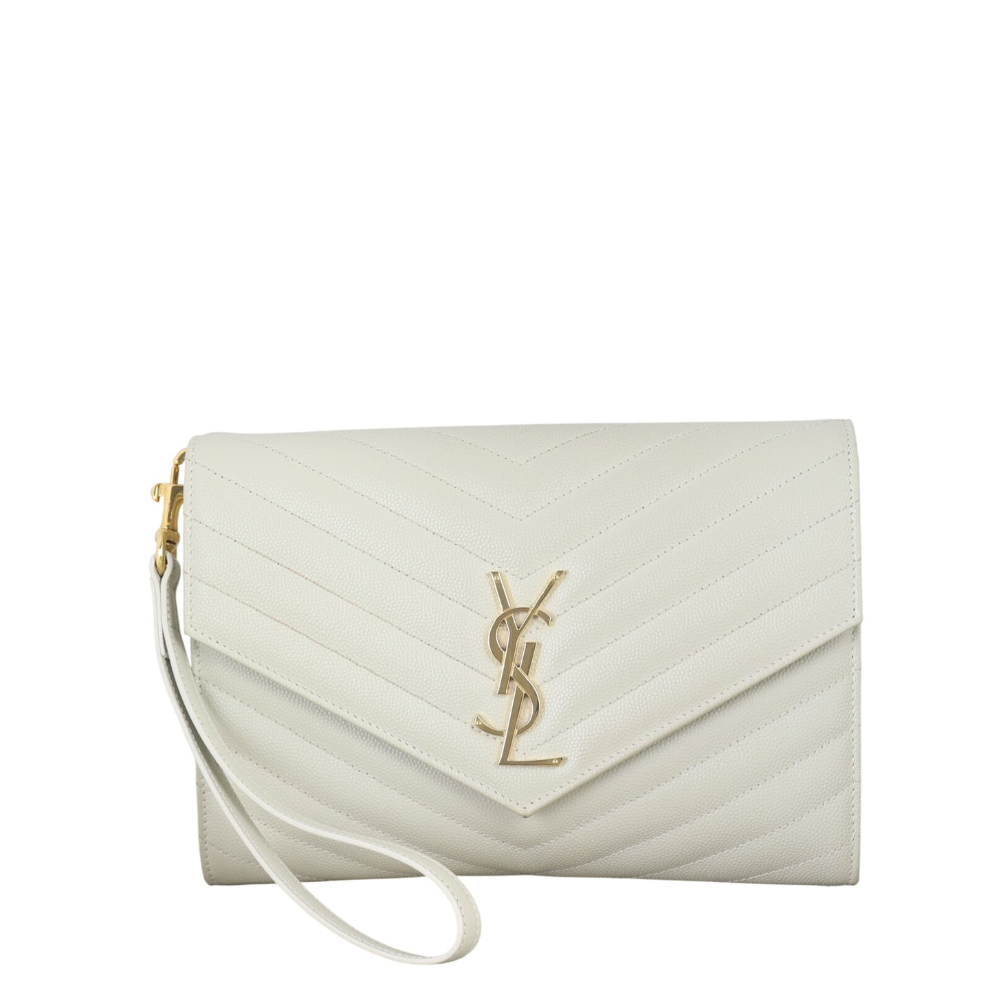 Saint Laurent Cassandre Flap Wristlet Pouch