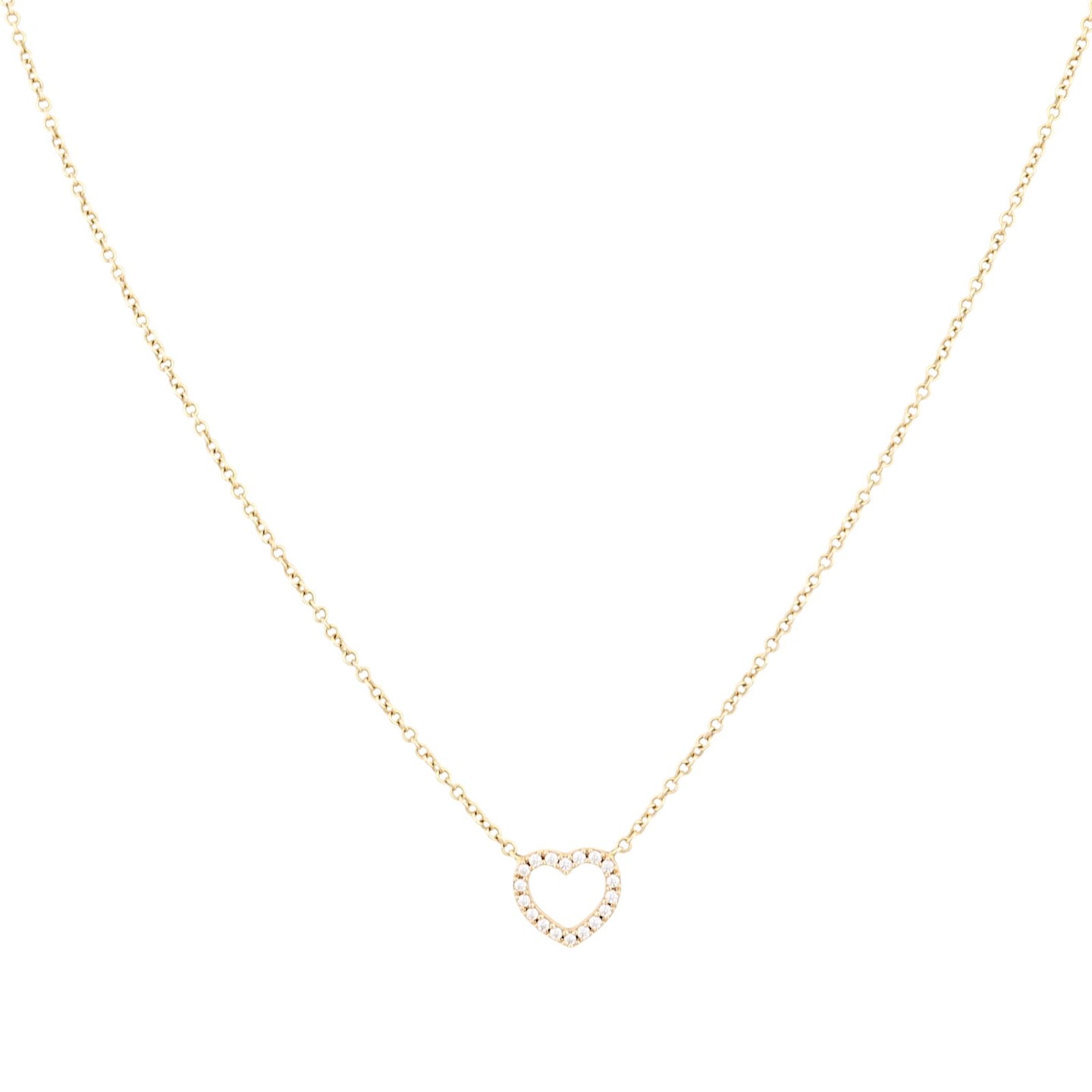 Tiffany & Co Metro Heart Diamond 18k Rose Gold Necklace