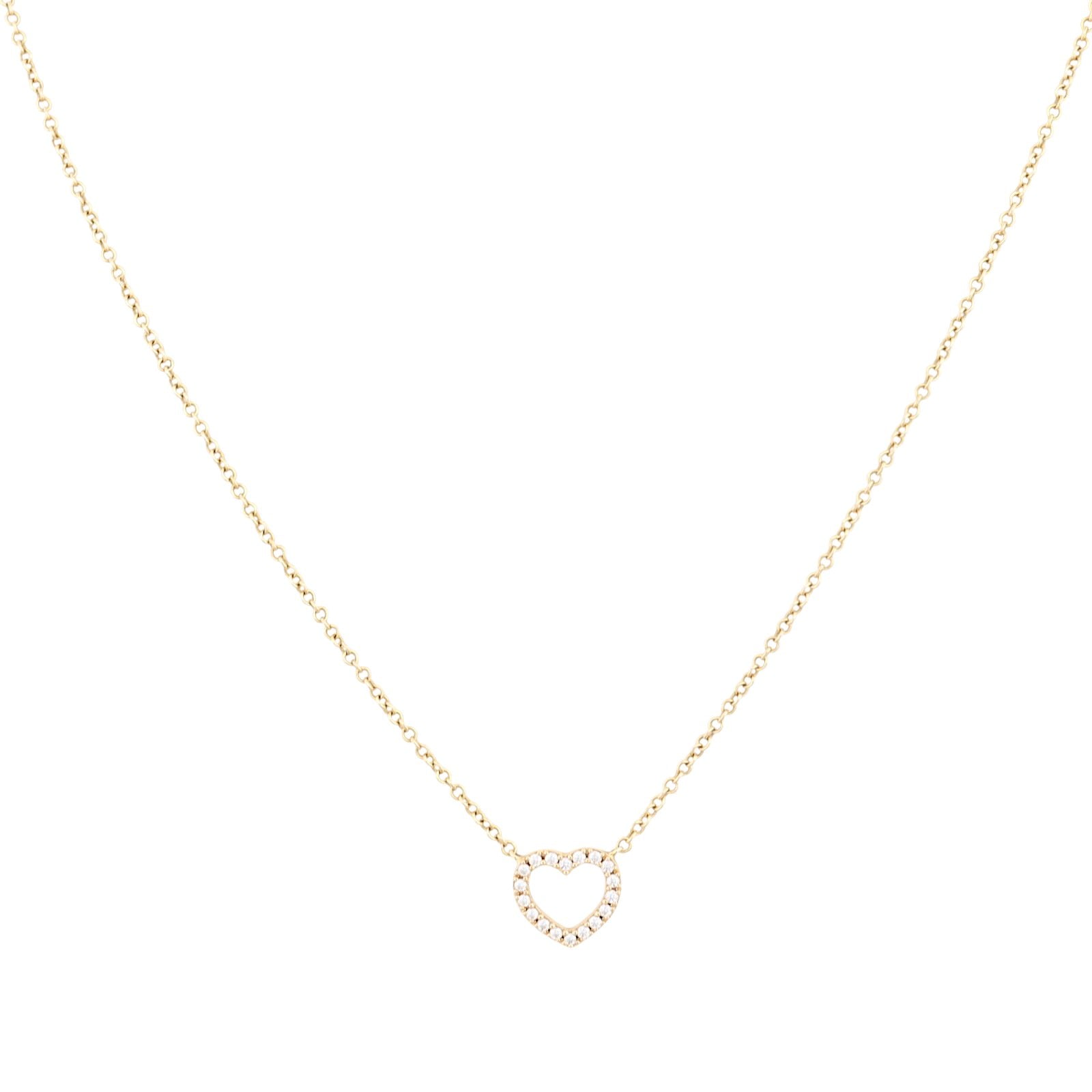 Tiffany & Co Metro Heart Diamond 18k Rose Gold Necklace