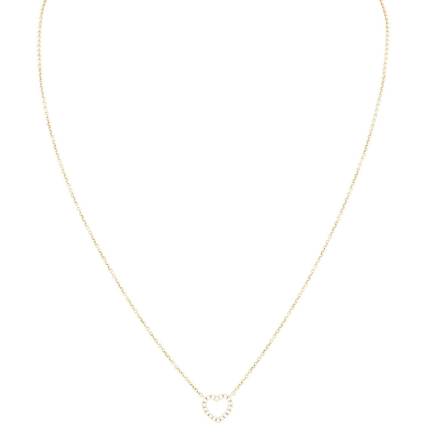 Tiffany & Co Metro Heart Diamond 18k Rose Gold Necklace