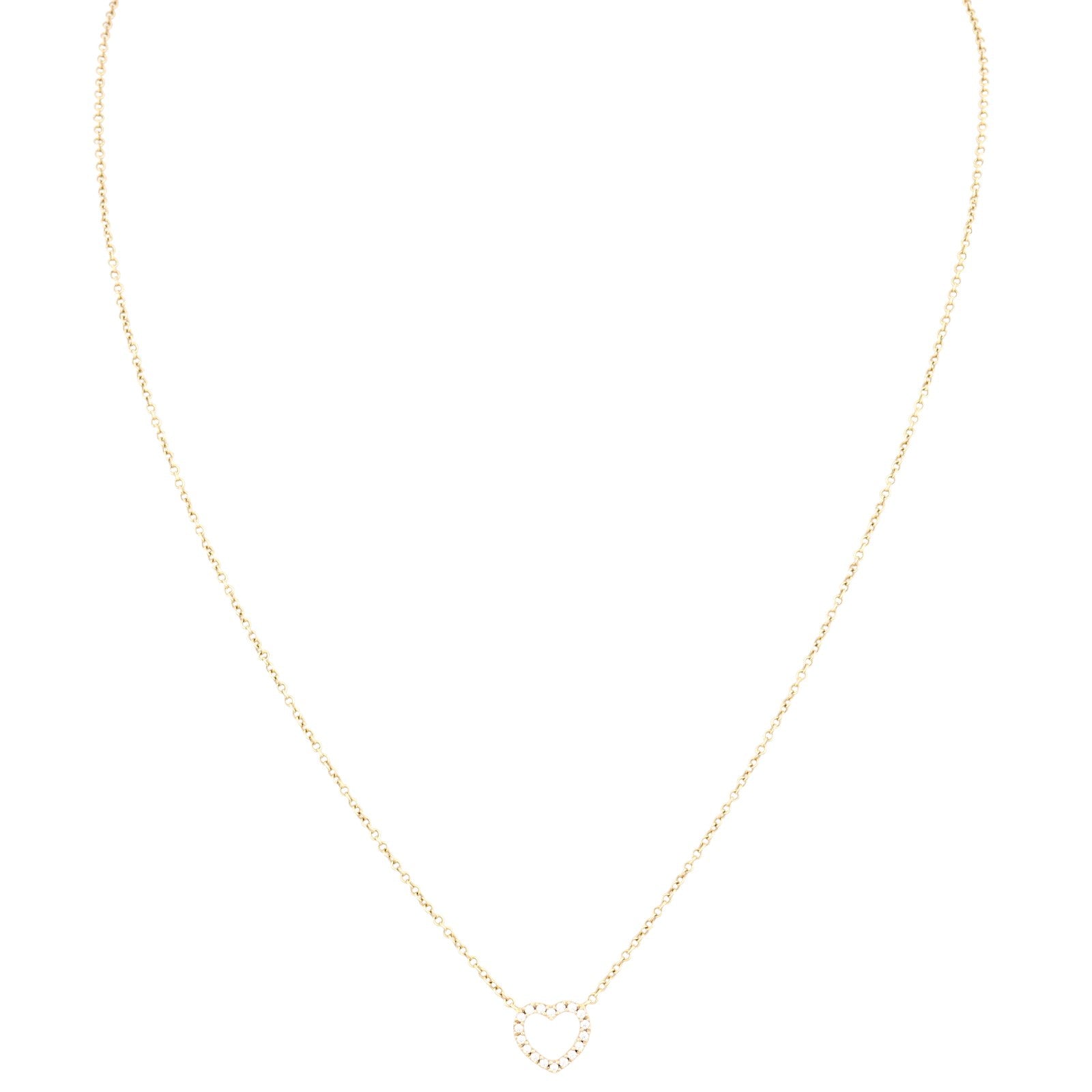 Tiffany & Co Metro Heart Diamond 18k Rose Gold Necklace