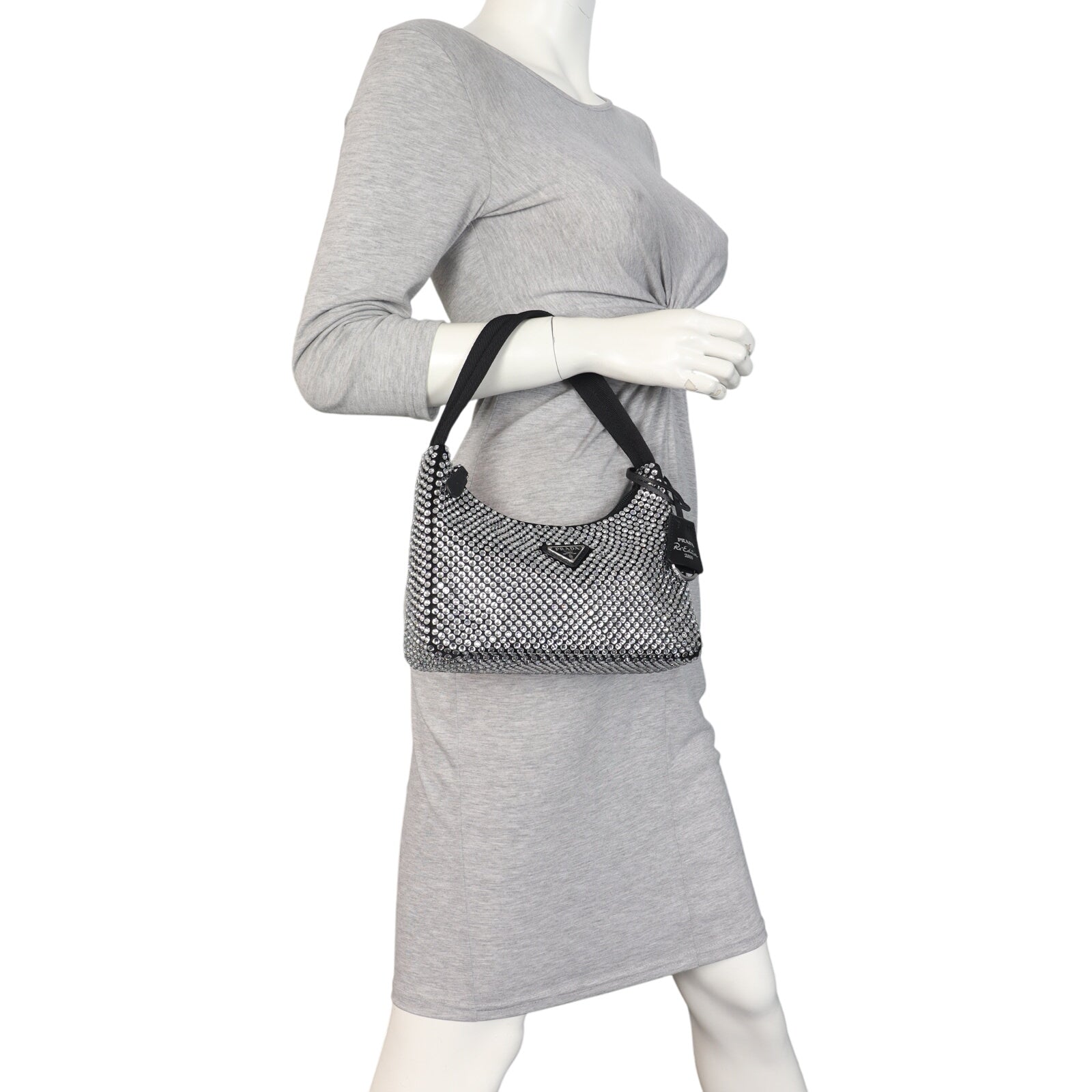 Prada Re-Edition 2000 Satin Crystal Mini Bag