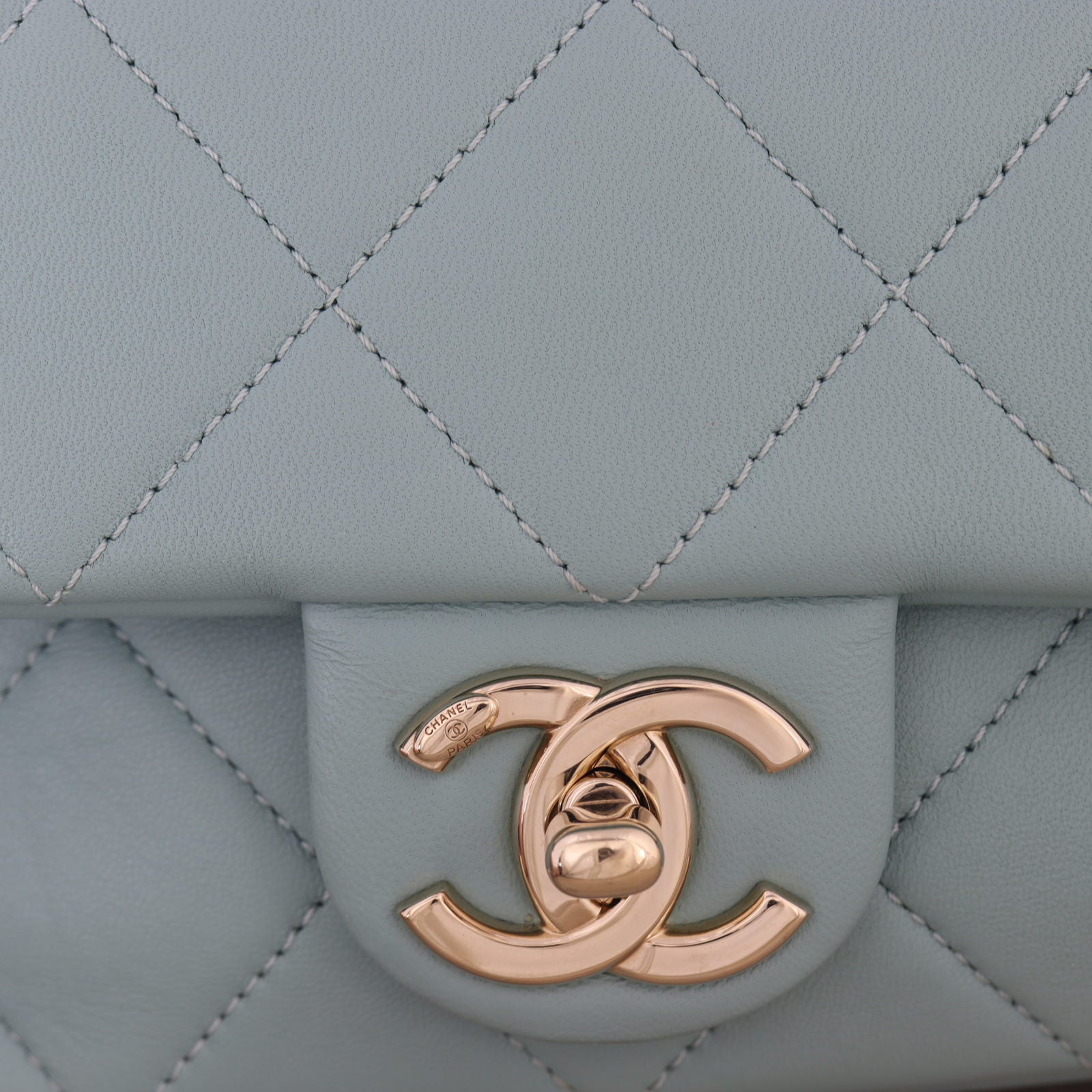 Chanel Elegant Plexi Double Chain Flap Bag