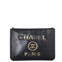 Chanel Crystal Pearl Logo Cosmetic Pouch