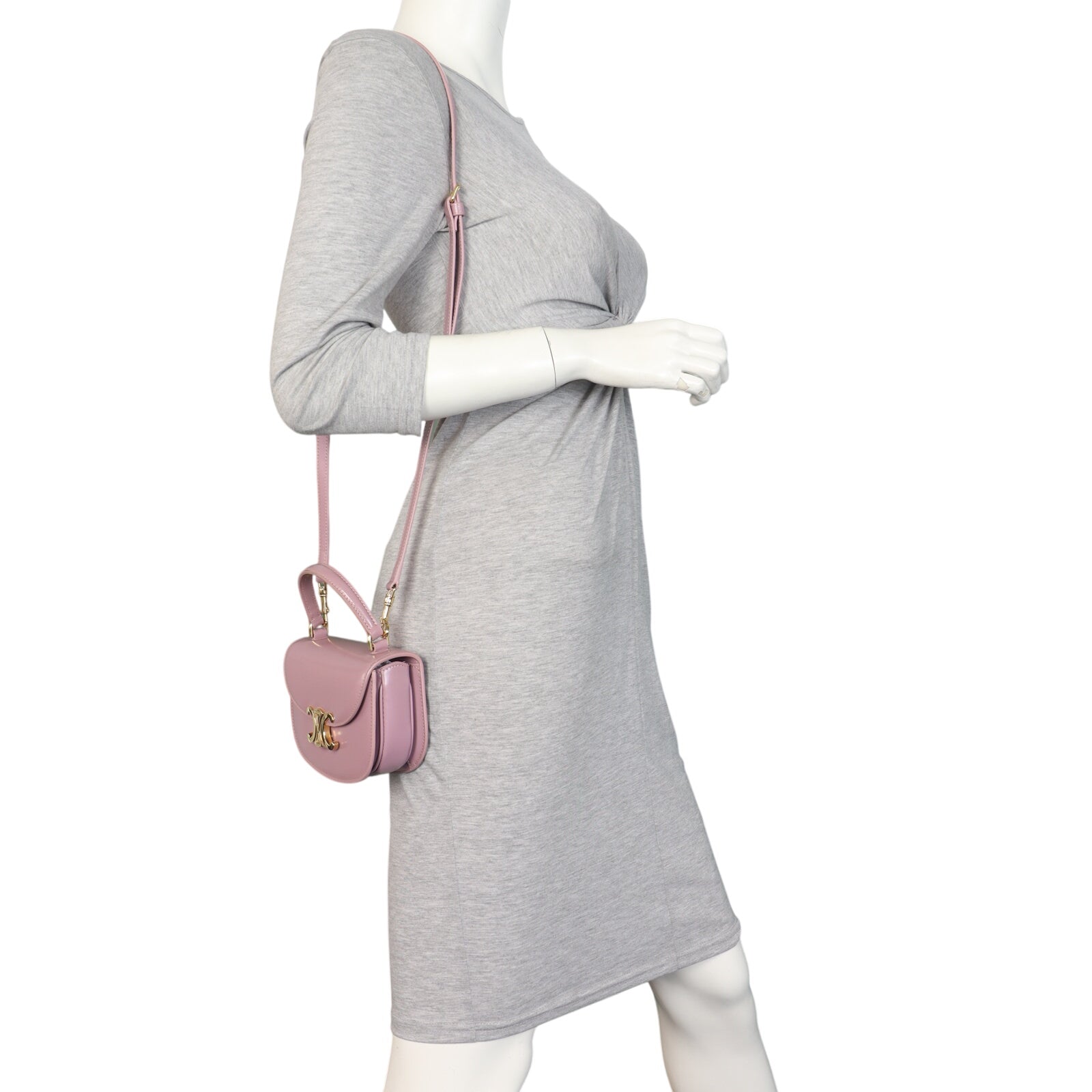 Celine Triomphe Besace Clea Mini Top Handle Bag