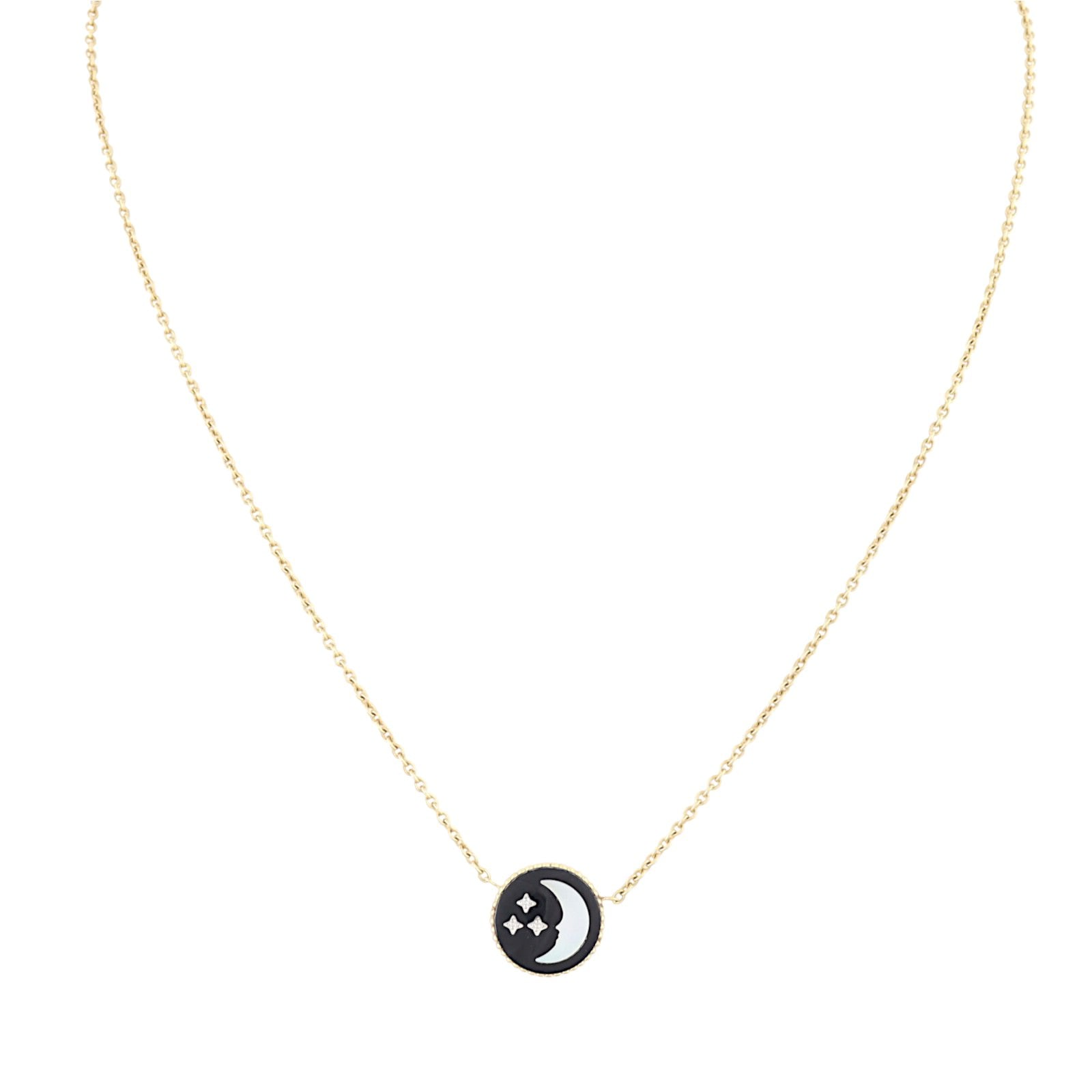 Dior Rose Celeste Diamond 18k Yellow Gold Necklace