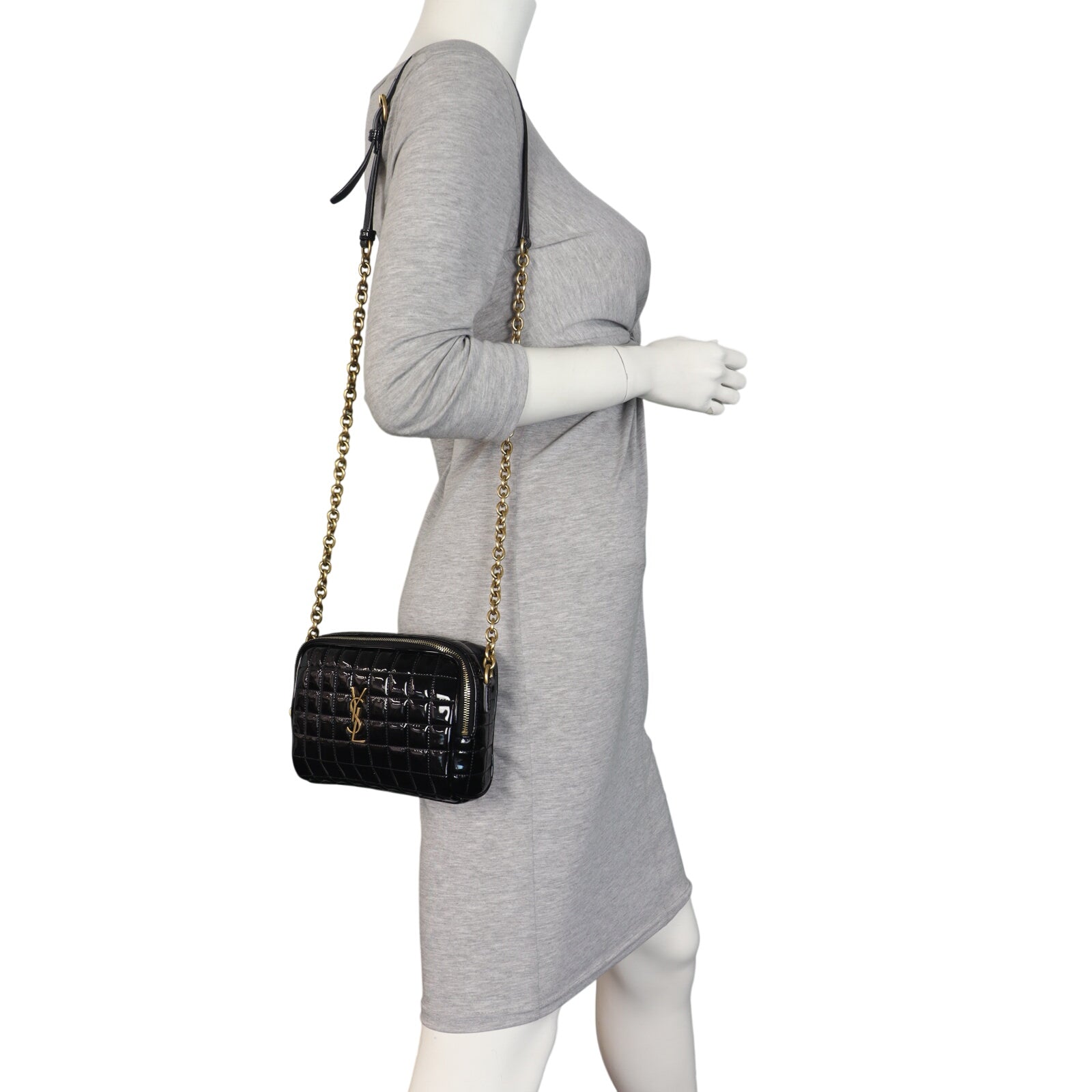 Saint Laurent Carre Cassandre Camera Mini Bag Patent