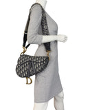 Dior Saddle Bag Oblique with Embroidered Strap
