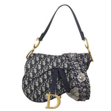 Dior Saddle Bag Oblique with Embroidered Strap