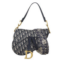 Dior Saddle Bag Oblique with Embroidered Strap