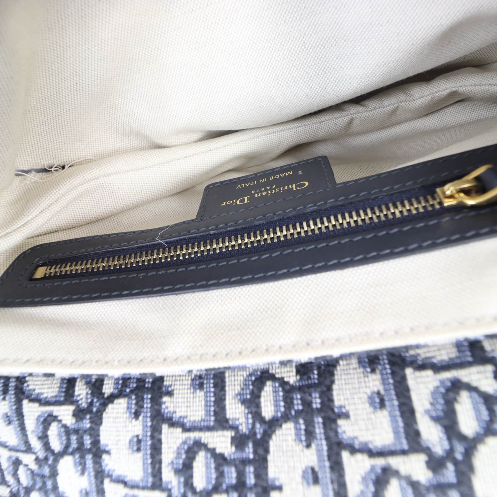 Dior Saddle Bag Oblique with Embroidered Strap