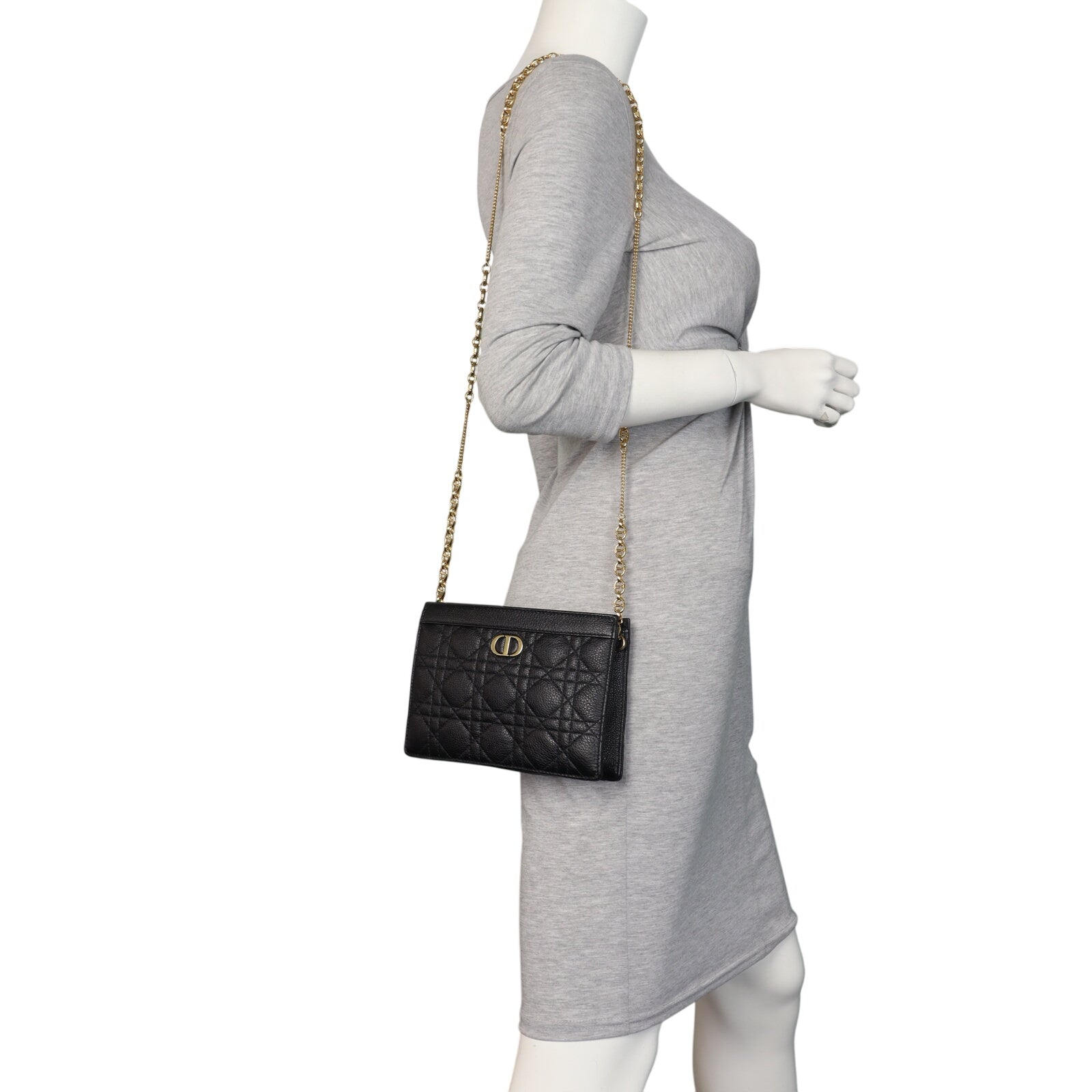 Dior Caro Zip Pouch on Chain