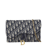 Dior Saddle Pouch Wallet on Chain Oblique