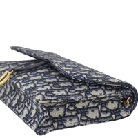 Dior Saddle Pouch Wallet on Chain Oblique