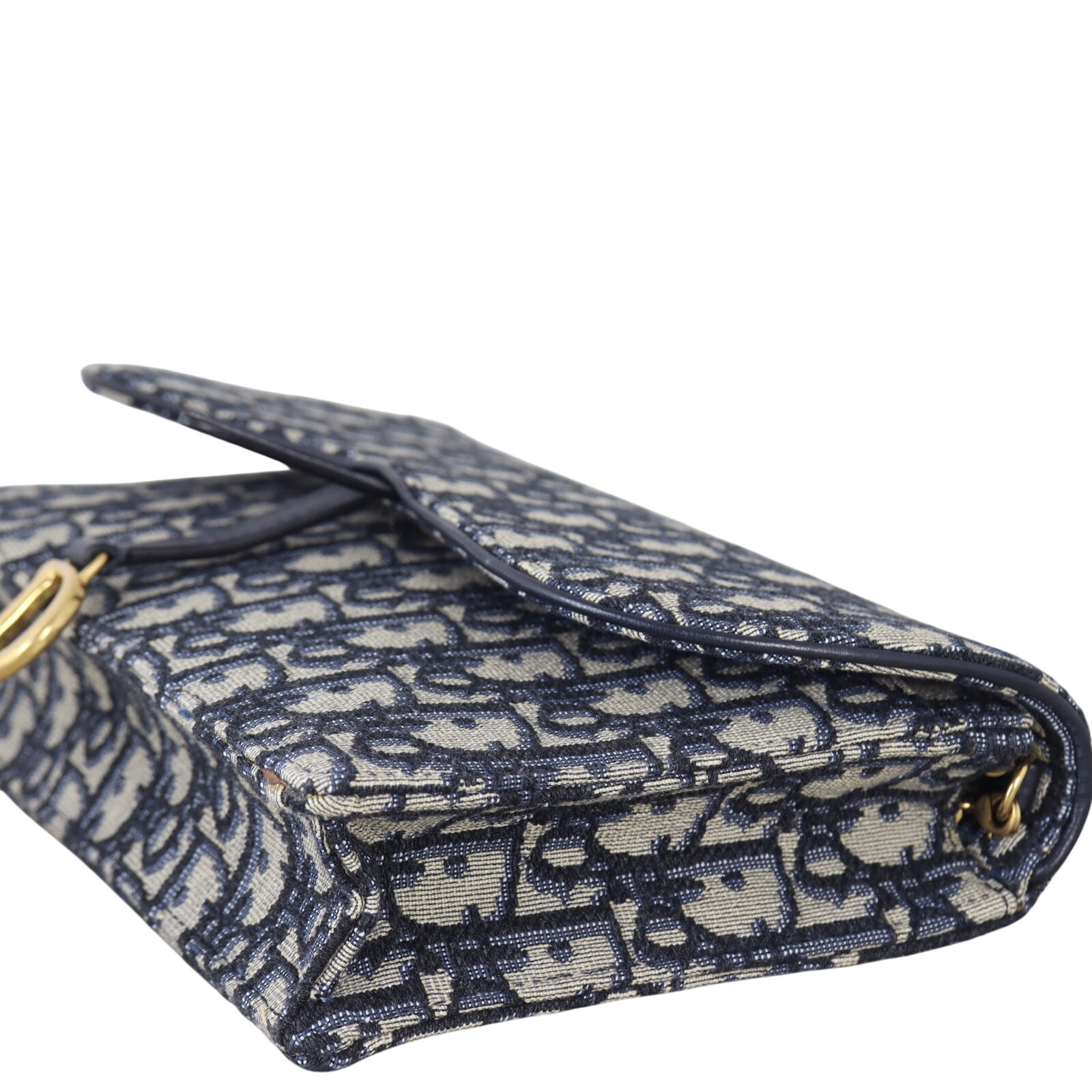 Dior Saddle Pouch Wallet on Chain Oblique