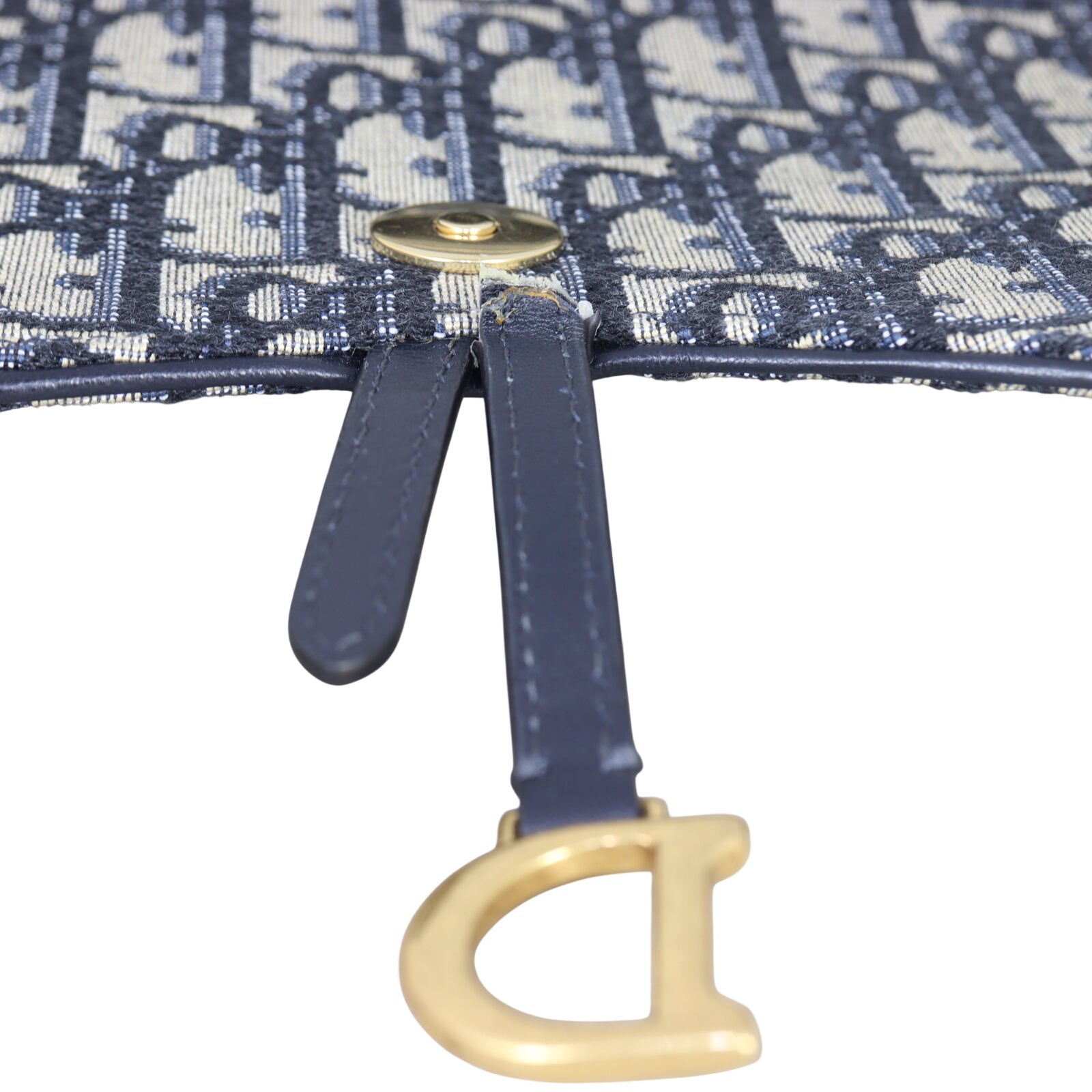 Dior Saddle Pouch Wallet on Chain Oblique