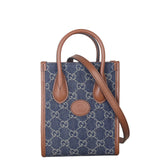 Gucci GG Denim Interlocking G Tote Mini