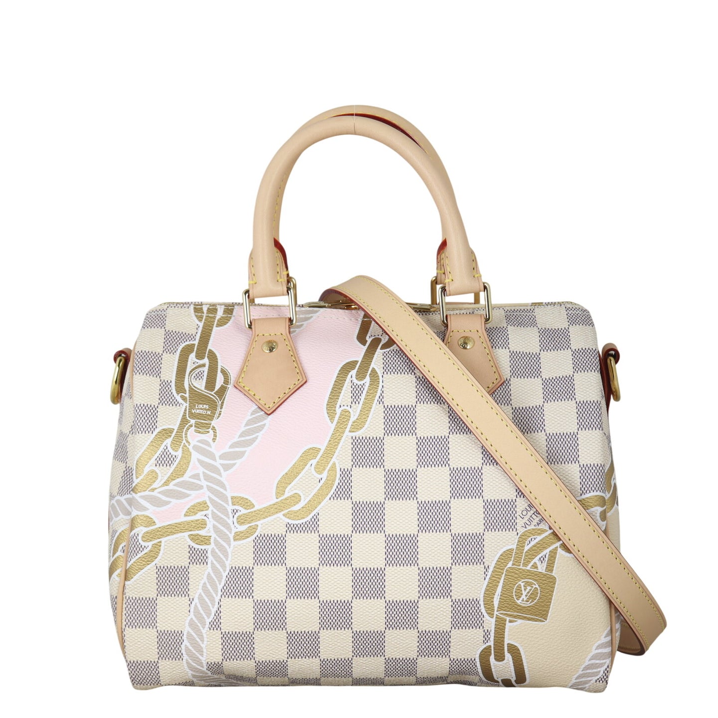 Louis Vuitton Speedy 25 Bandouliere Damier Azur Nautical Ropes