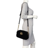 Gucci GG Marmont Velvet Small Camera Bag