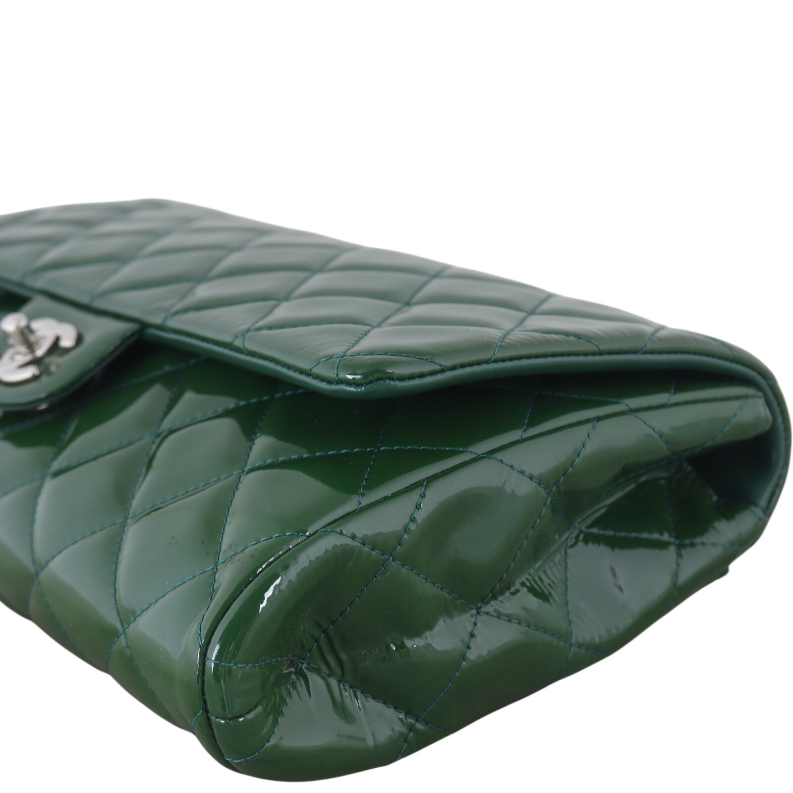 Chanel Single Flap Clutch with Chain Patent