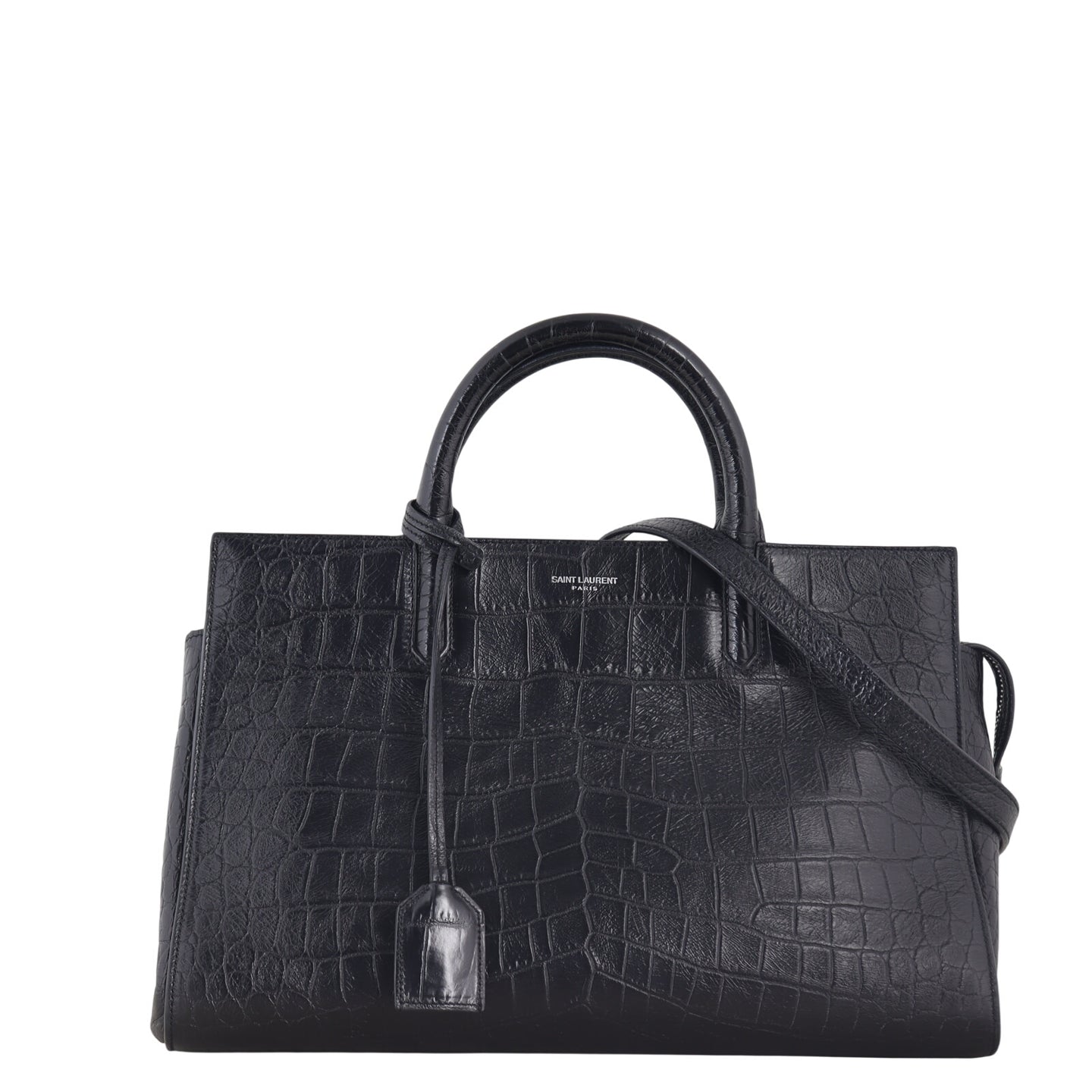 Saint Laurent Rive Gauche Cabas Tote Croc-Embossed