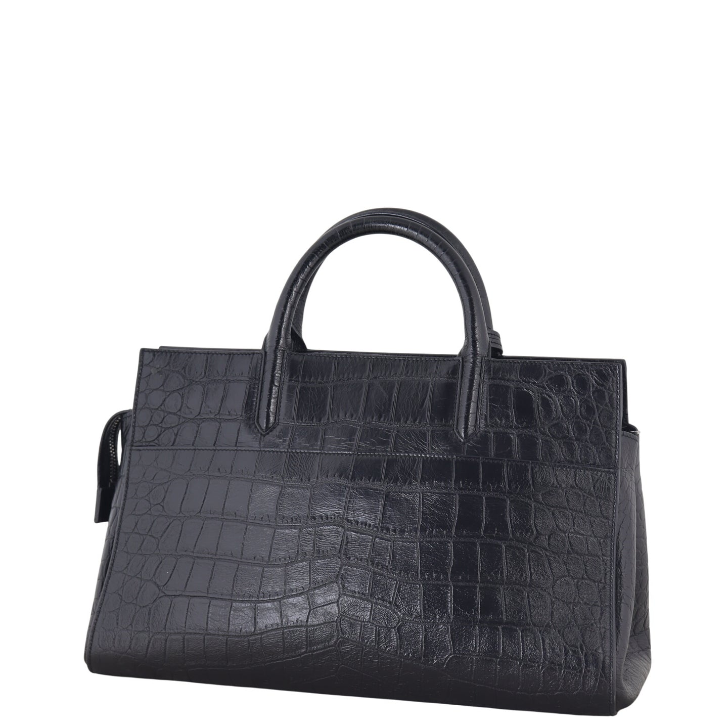 Saint Laurent Rive Gauche Cabas Tote Croc-Embossed