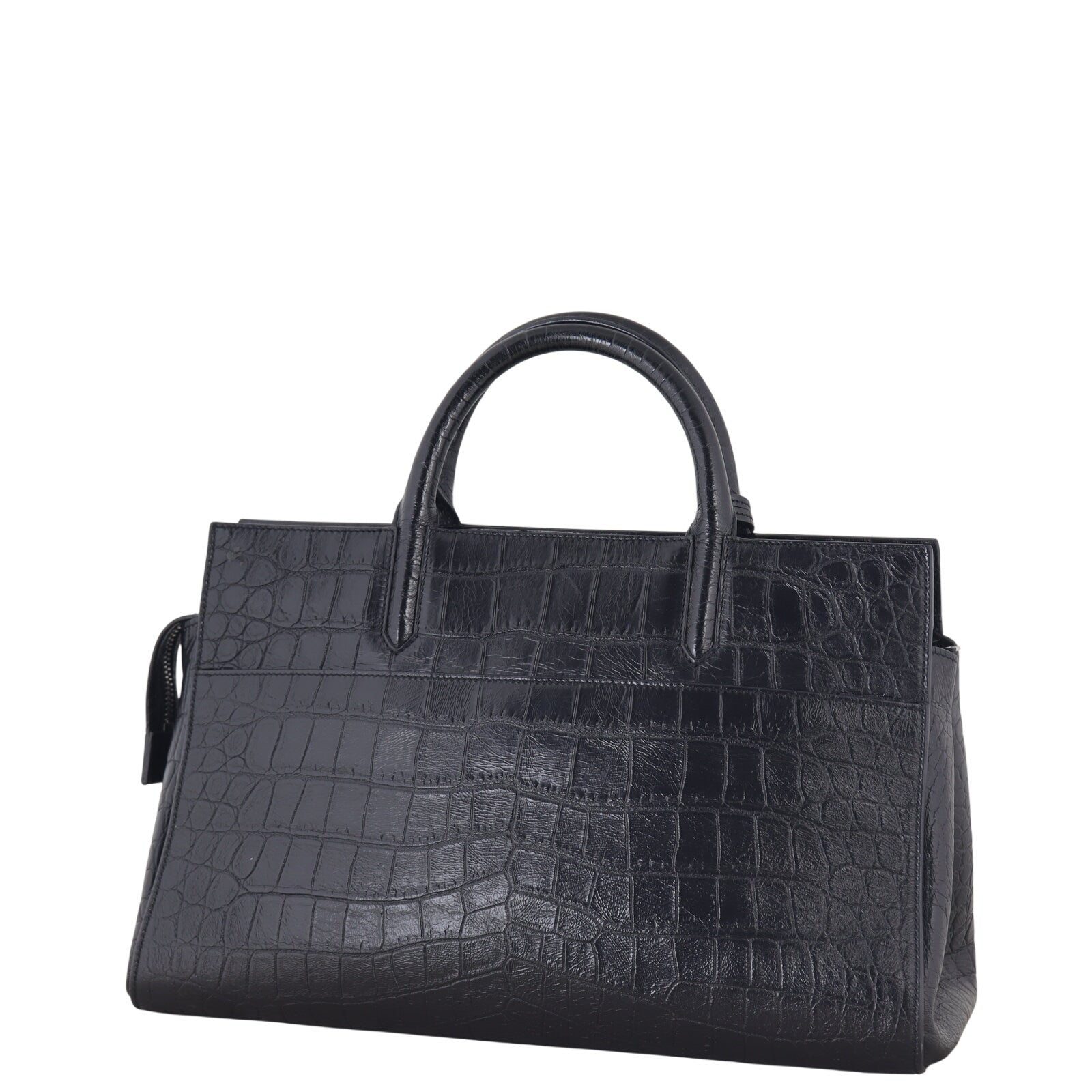 Saint Laurent Rive Gauche Cabas Tote Croc-Embossed