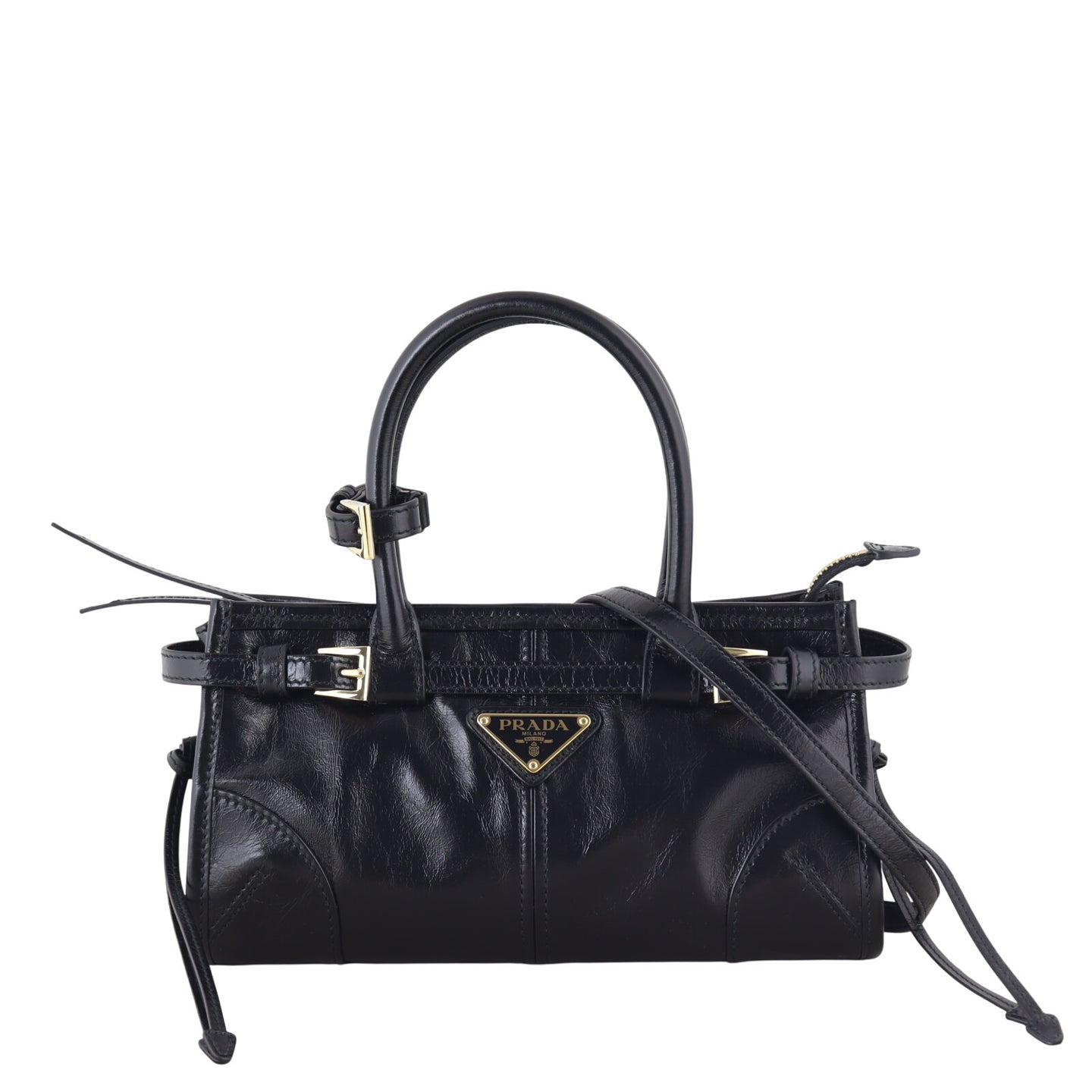 Prada Vitello Shine Bonnie Shoulder Bag Mini