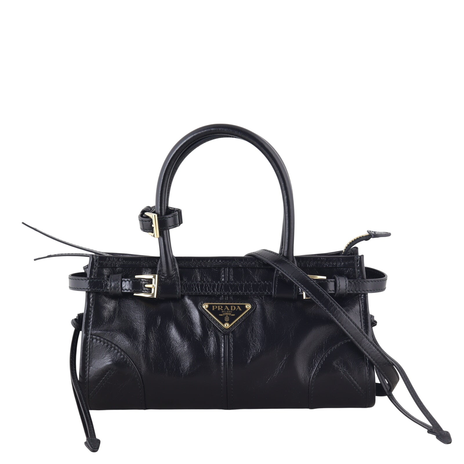 Prada Vitello Shine Bonnie Shoulder Bag Mini