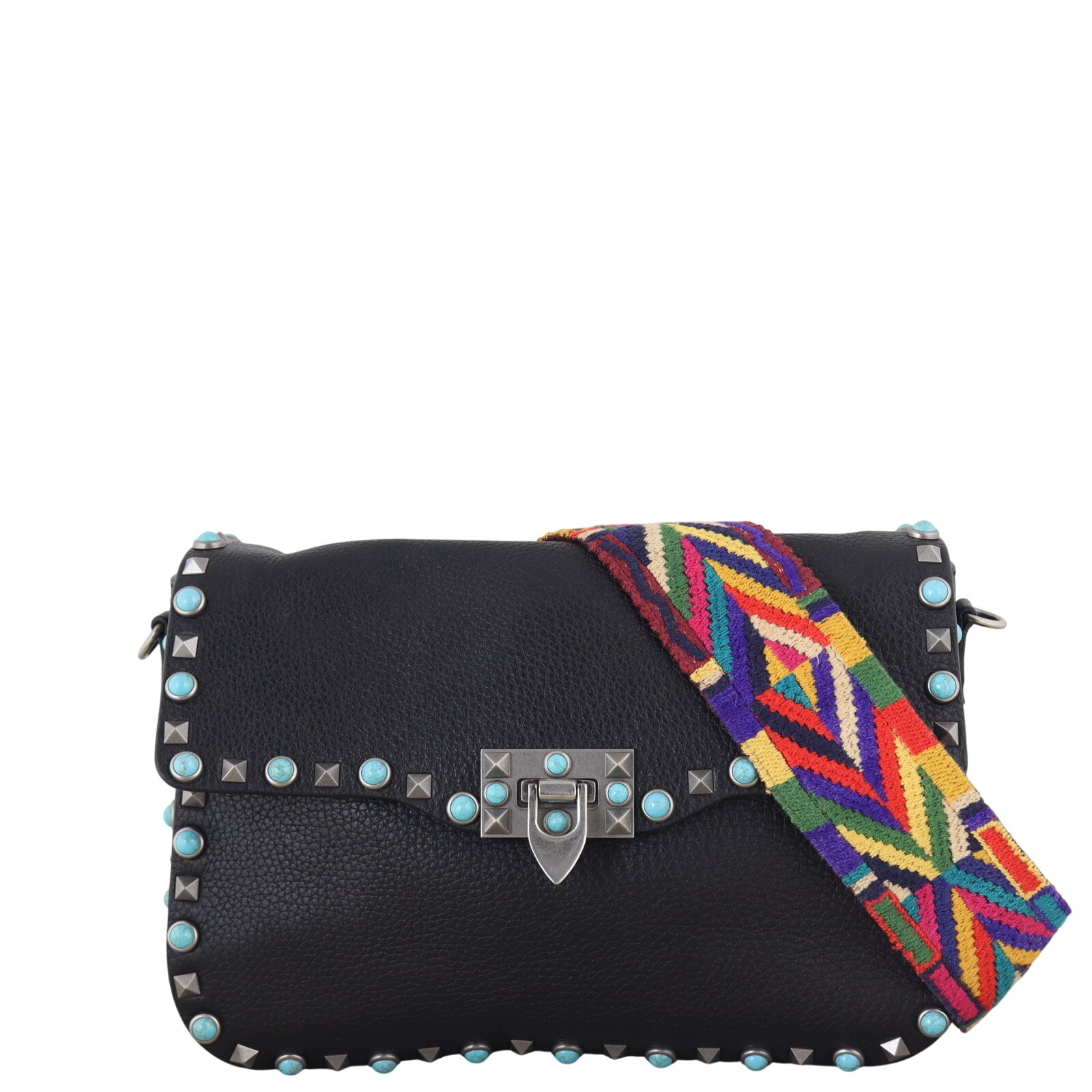 Valentino Rolling Rockstud Crossbody with Guitar Strap