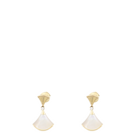 Bvlgari Diva's Dream 18k Yellow Gold Diamond Mother of Pearl Drop Earrings
