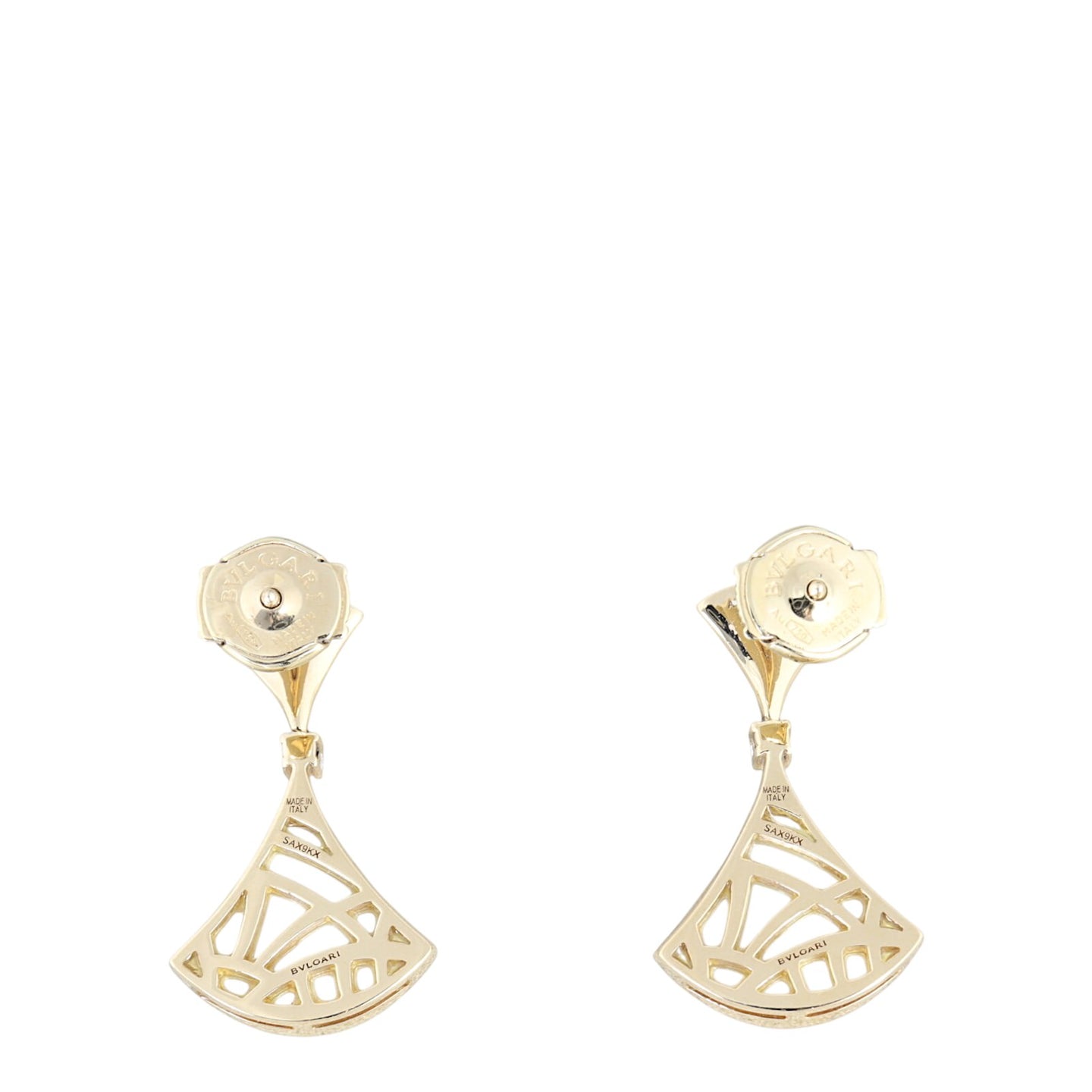 Bvlgari Diva's Dream 18k Yellow Gold Diamond Mother of Pearl Drop Earrings
