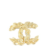 Chanel Leaves Crystal CC Brooch