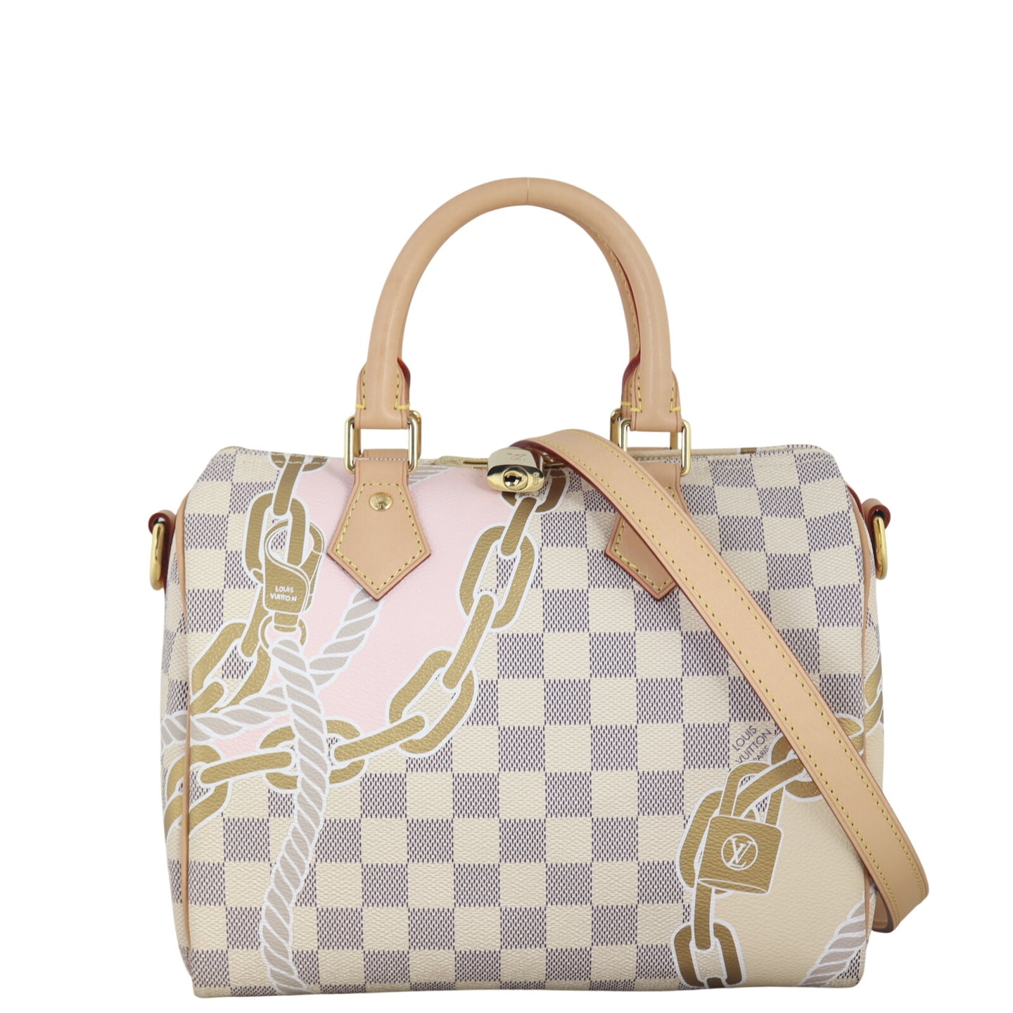 Louis Vuitton Speedy 25 Bandouliere Damier Azur Nautical Ropes