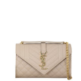 Saint Laurent Monogram Mix Matelasse Envelope Chain Bag Small