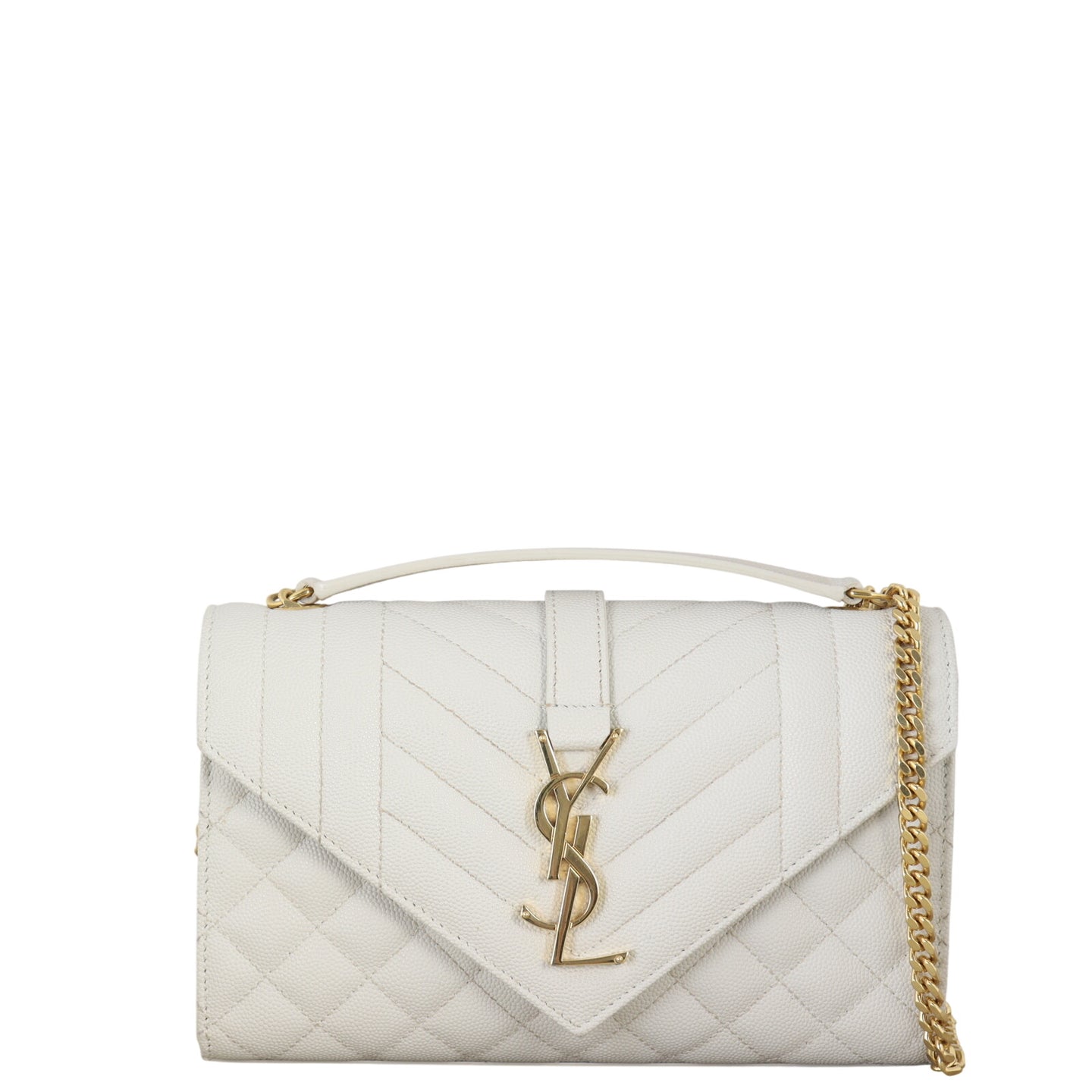Saint Laurent Monogram Mix Matelasse Envelope Chain Bag Small