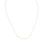 Tiffany & Co T Smile Pendant Small 18k Yellow Gold Necklace