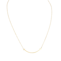 Tiffany & Co T Smile Pendant Small 18k Yellow Gold Necklace