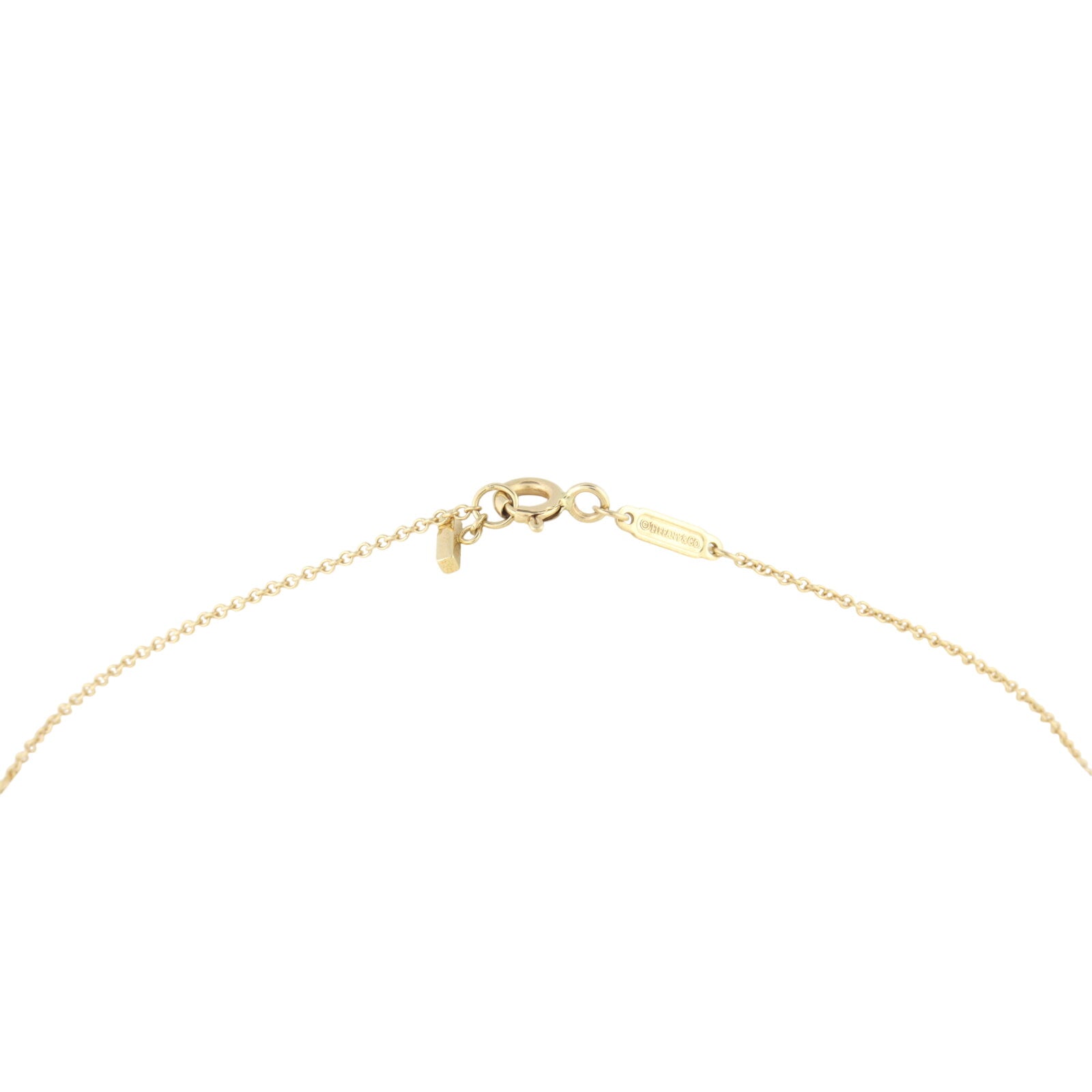 Tiffany & Co T Smile Pendant Small 18k Yellow Gold Necklace