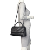 Chanel Coco Top Handle Medium Bag Chevron