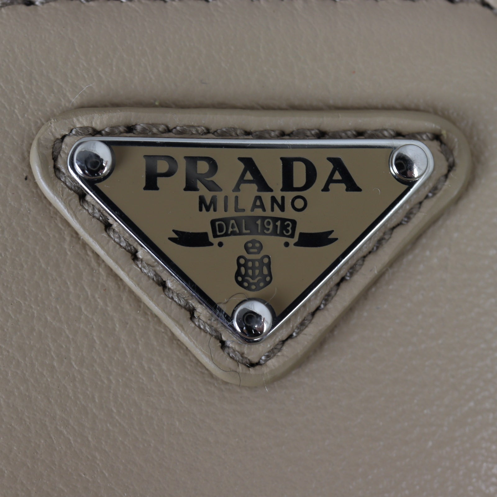 Prada Triangle Leather Shoulder Bag