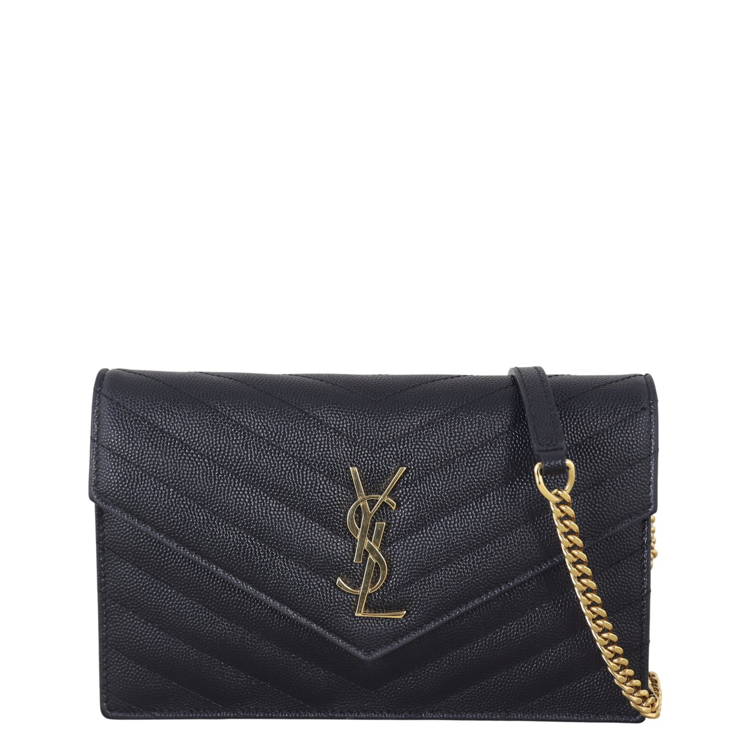 Saint Laurent Cassandre Envelope Chain Wallet