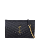 Saint Laurent Cassandre Envelope Chain Wallet